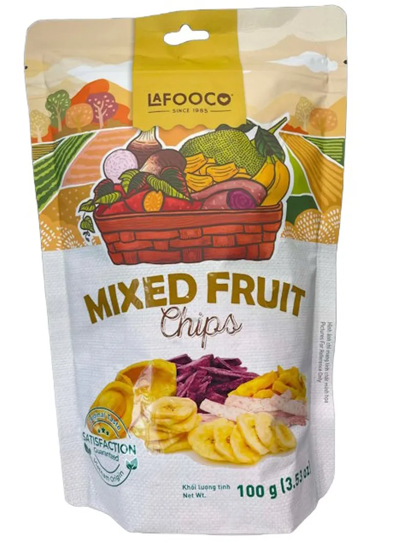 Chips de fruits mélangés