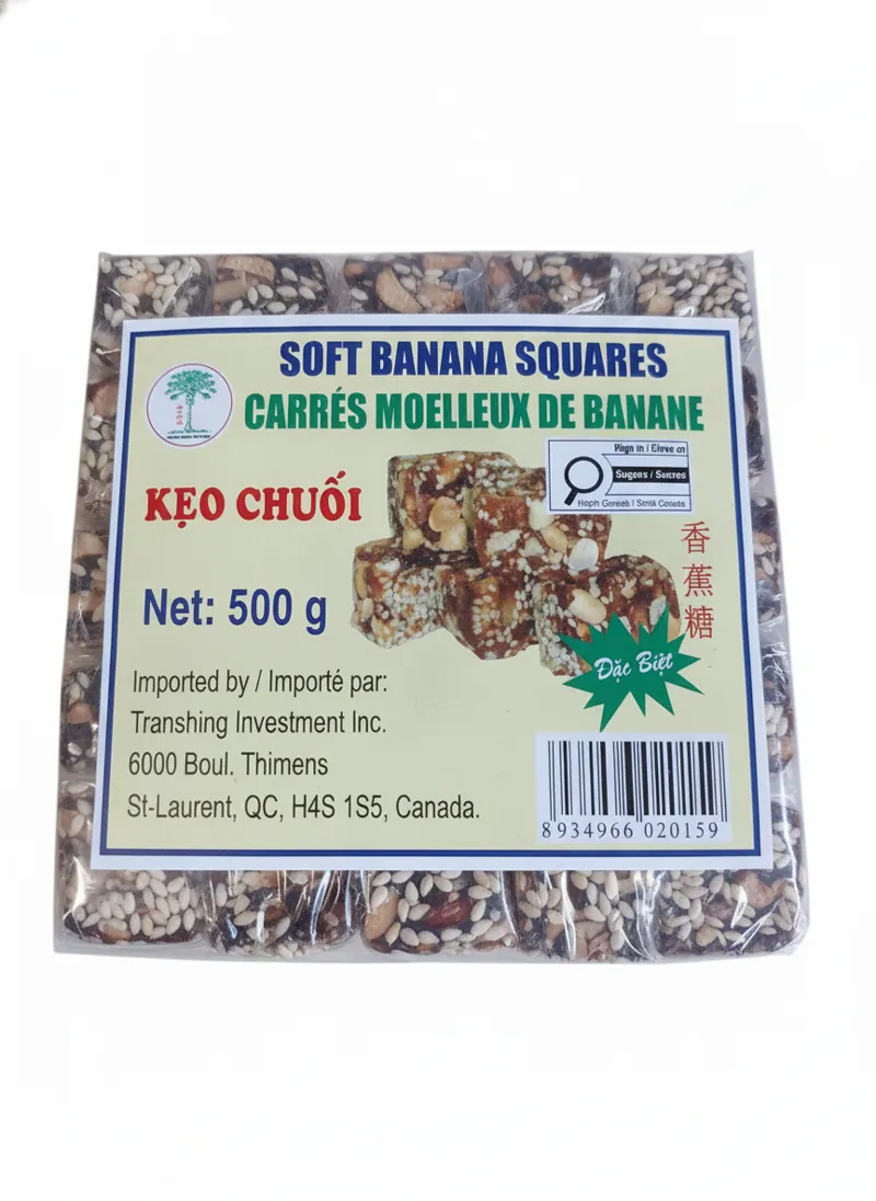 Carrés mous à la banane